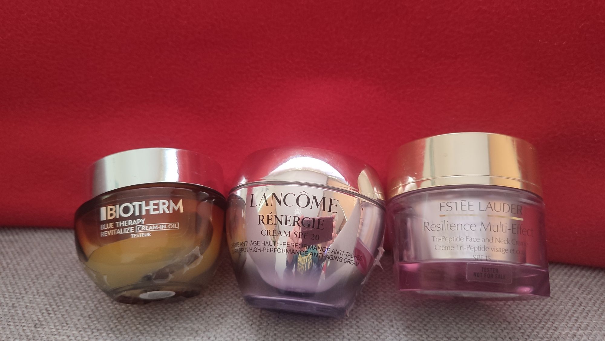 Słoiki Shiseido, Lancome, Estee Lauder