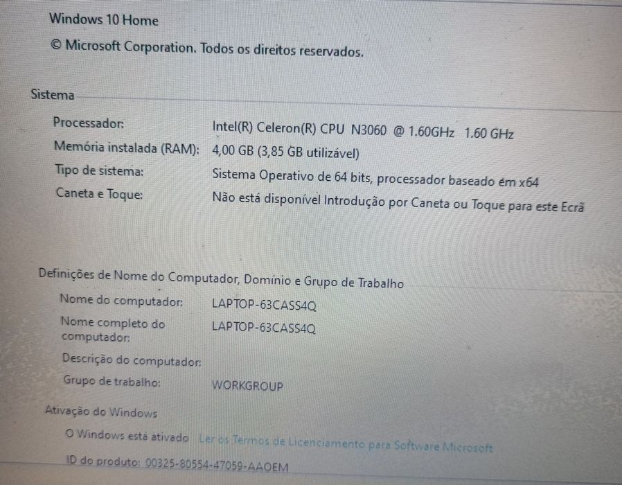 Portatil HP a trabalhar só a Bateria que não Carrega especificações na