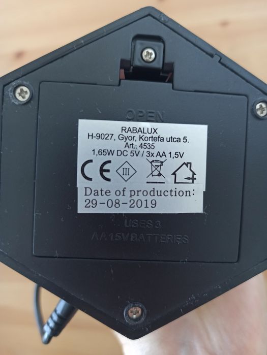 Lampka Led red wulkan USB na baterie dla dziecka Rabalux