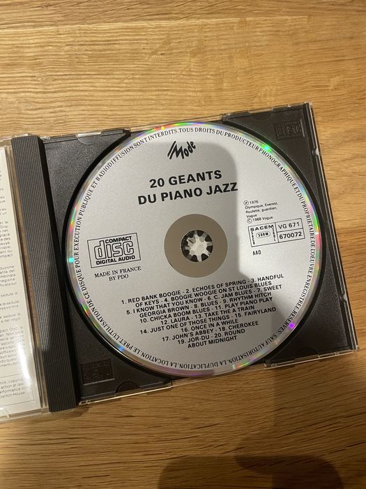 20 Geants Du Piano Jazz CD