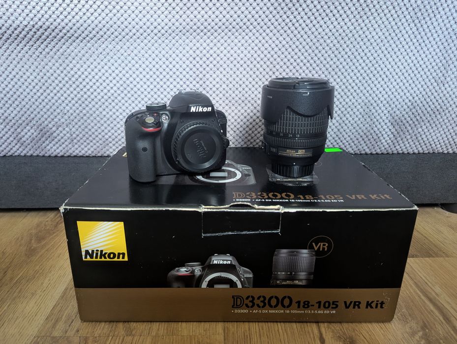 Aparat Nikon D3300 2 akumulatory + Obiektyw 18-105