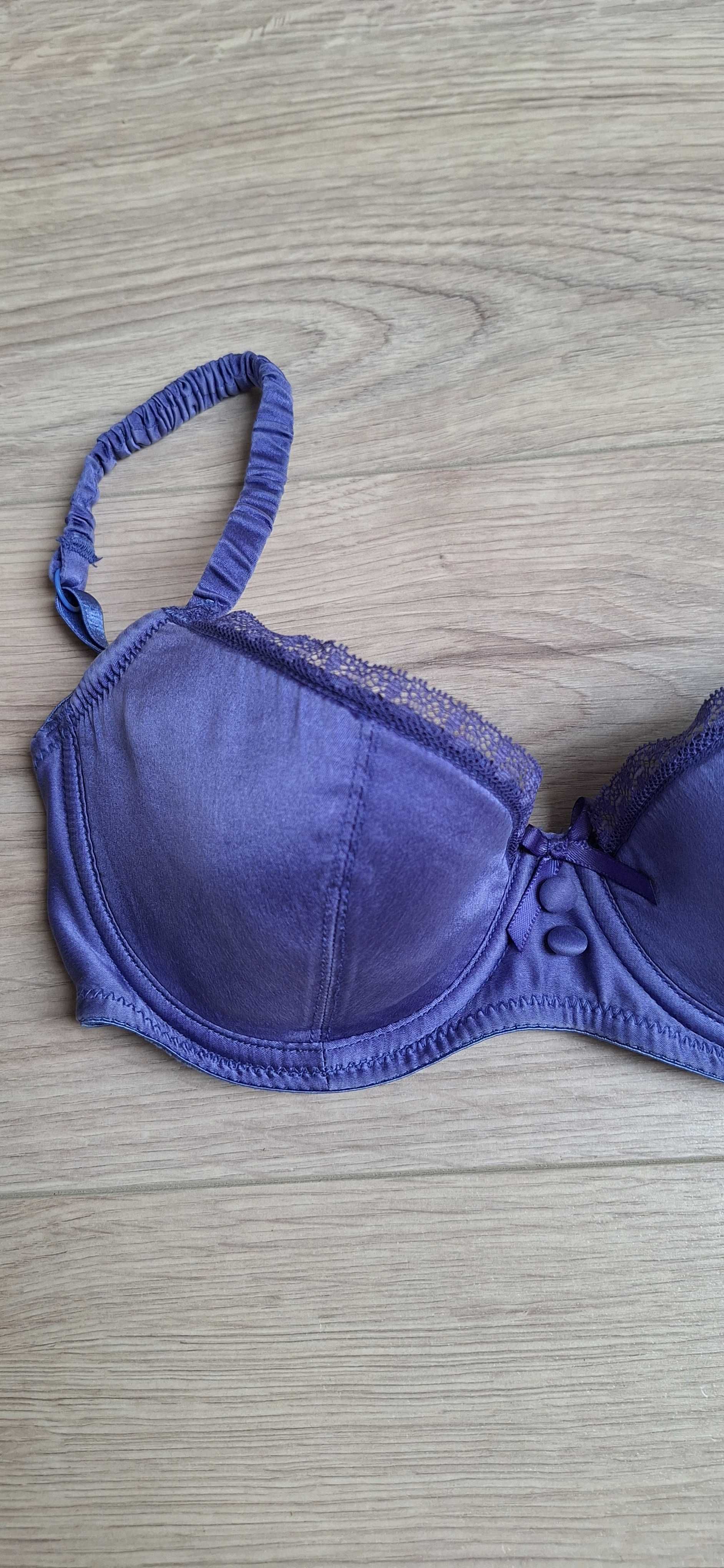 Stanik fioletowy satynowy La Senza r. 75B