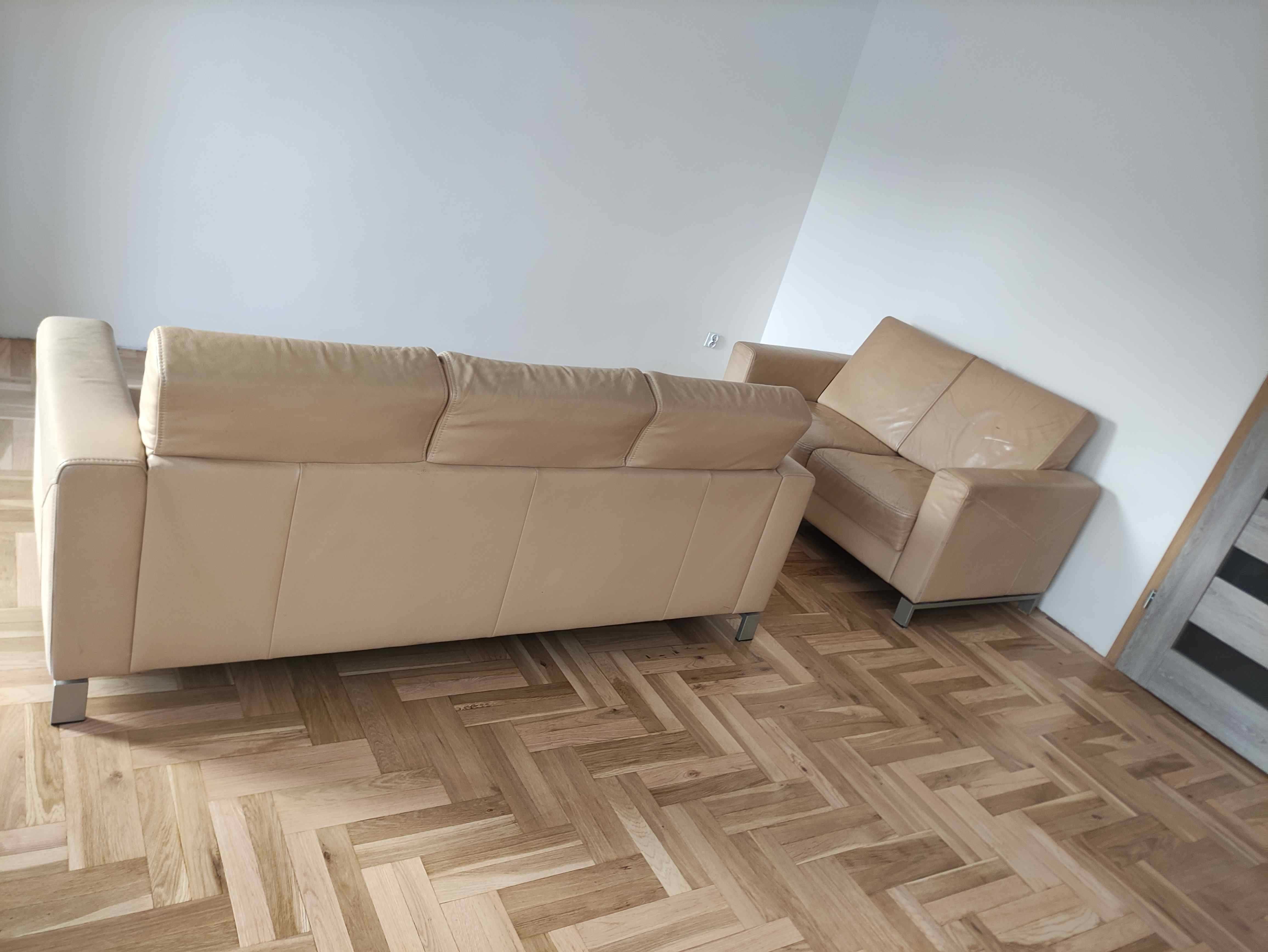 Sofa Skórzana Komplet    KLER ETIUDA  Kanapa    Skóra Naturalna.