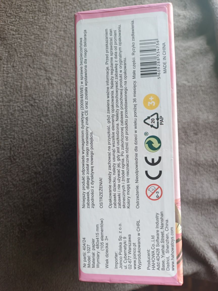 Puzzle rodzinne magiczny jednorożec 105 elem. 2w1 torebka i kuferek