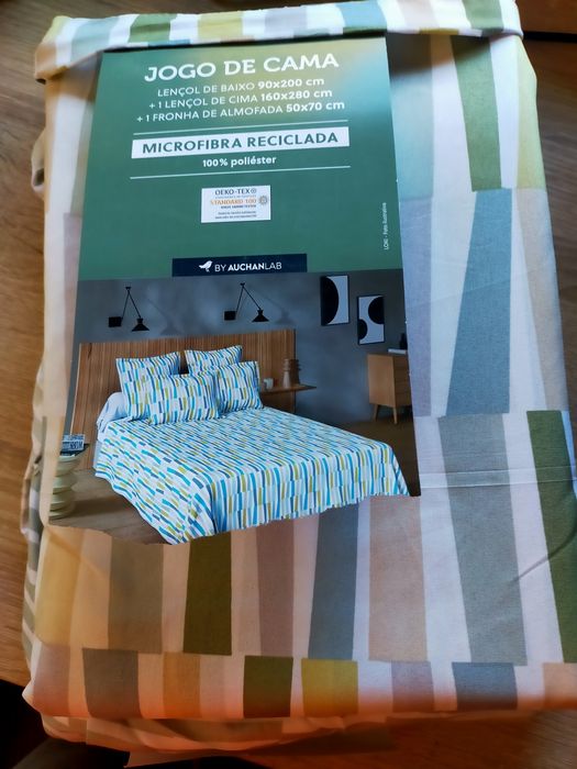 Capa edredom lençol e duas fronhas