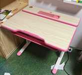 Biurko ergonomiczne - Fun Desk Lavoro L Pink - różowe, dla dziewczynki