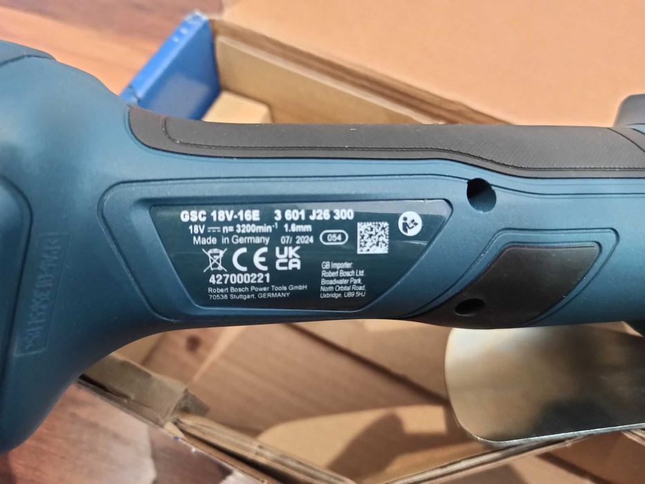 GSC 18V-16 E Nożyce do blachy akumulatorowe 18V Bosch - FAKTURA