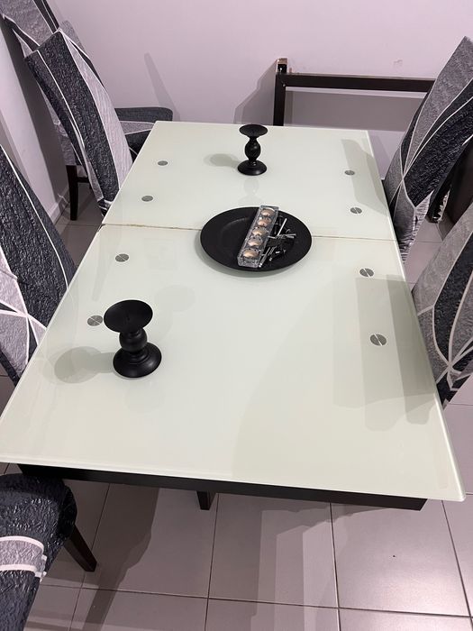 Mesa de sala branco fosco