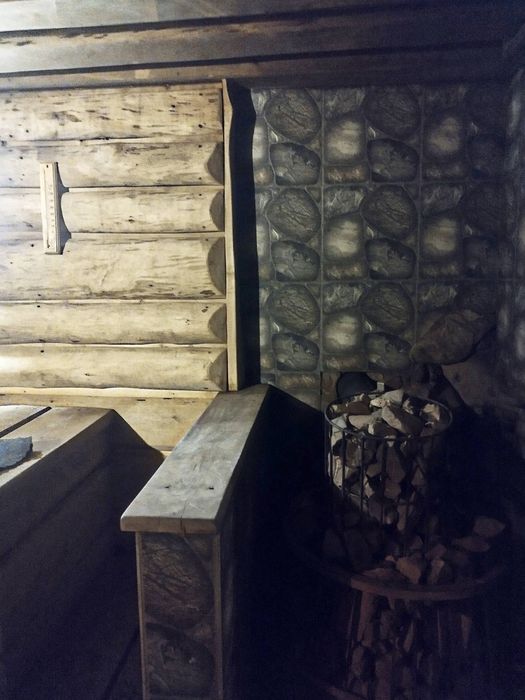 Баня и чан на дровах