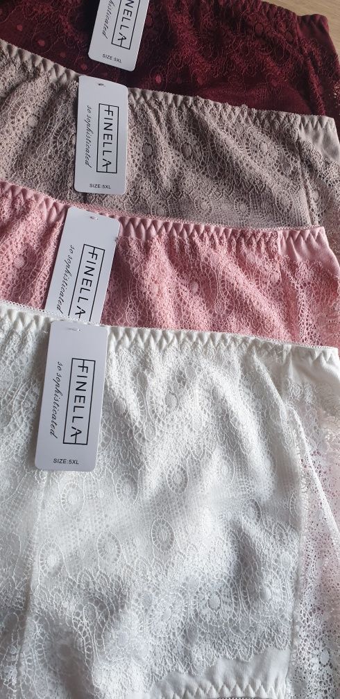 4 ×Damskie majtki figi z wysokim stanem 5XL