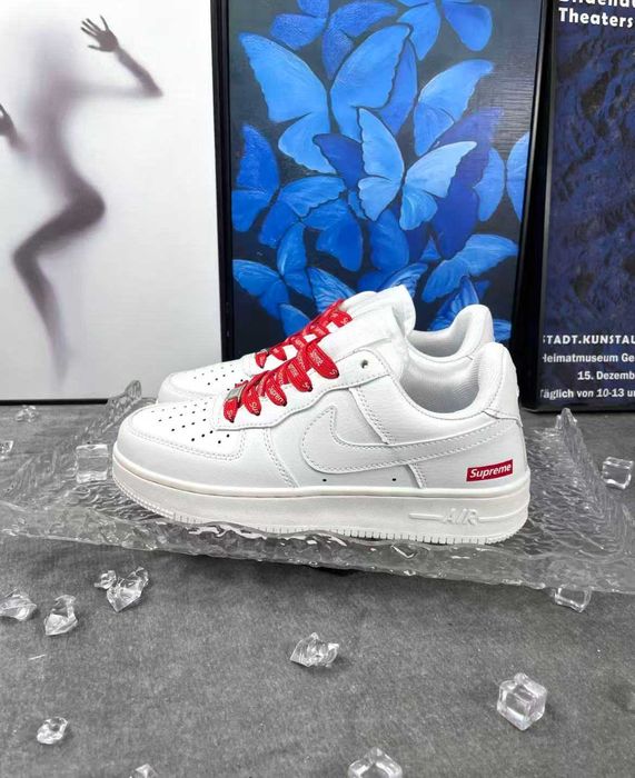 Nike_Air_Force _1_Low_Supreme_White Uniseks R. 41