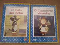 Dvds originais capuchinho vermelho e gato botas