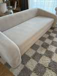 sofa rozkładana Eliot Westwing 230x100 jasna szara beżowa