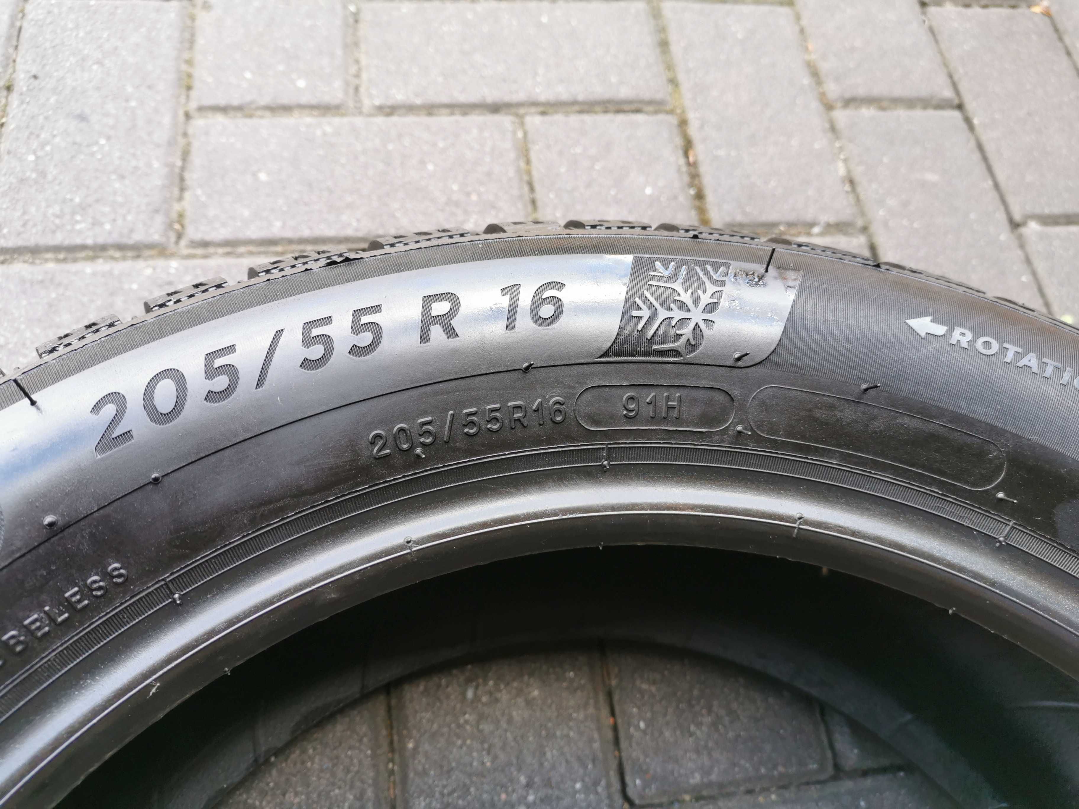 205/55 91H R16 MICHELIN Alpin6 7.5mm 2022r Zimowe jak NOWE Opony 2szt