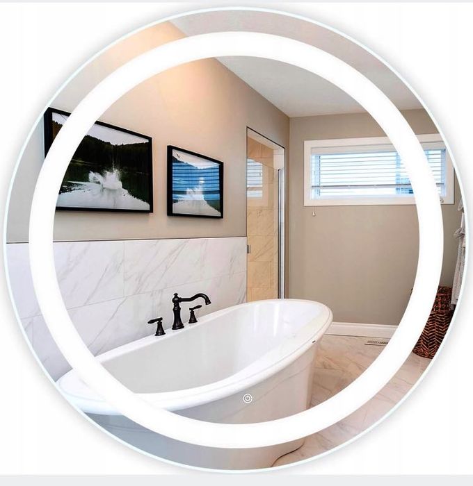 Lustro okrągłe podświetlane led 60cm