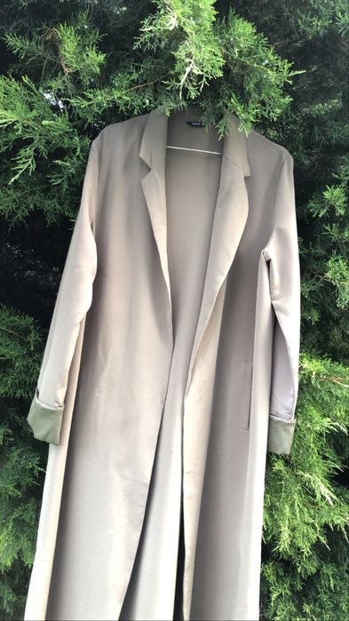 Kimono lekki plaszcz szlafrok oversize khaki narzutka kardigan zielony