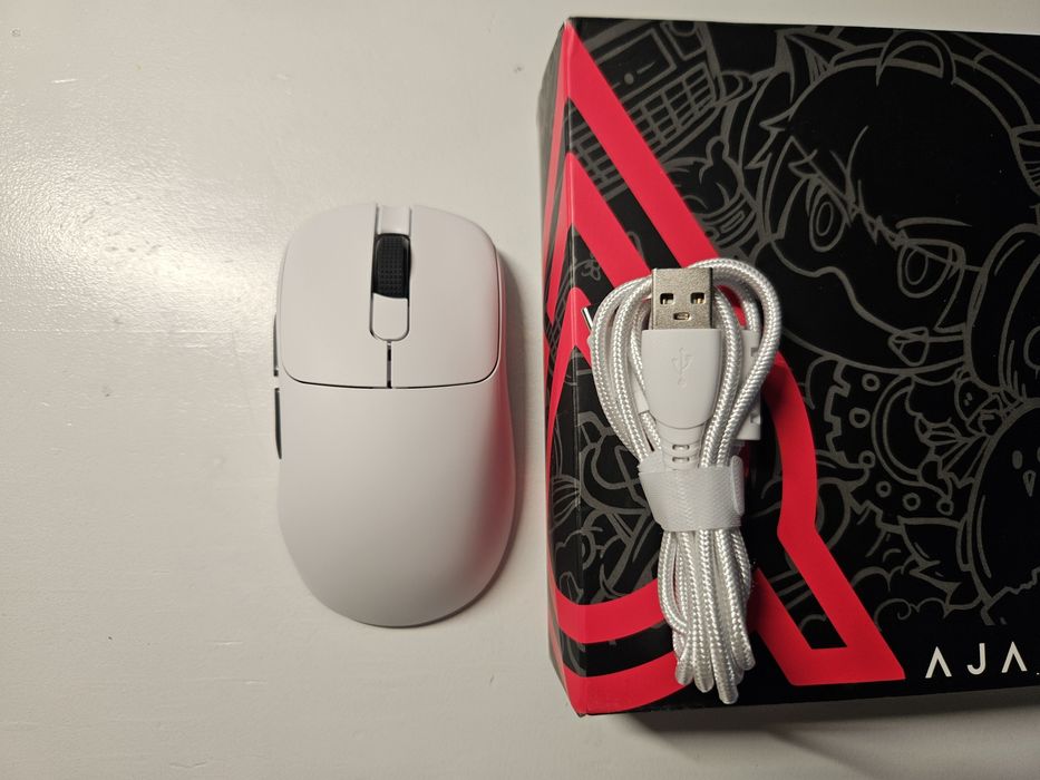 Ajazz AJ179 mysz komputerowa biała bezprzewodowa