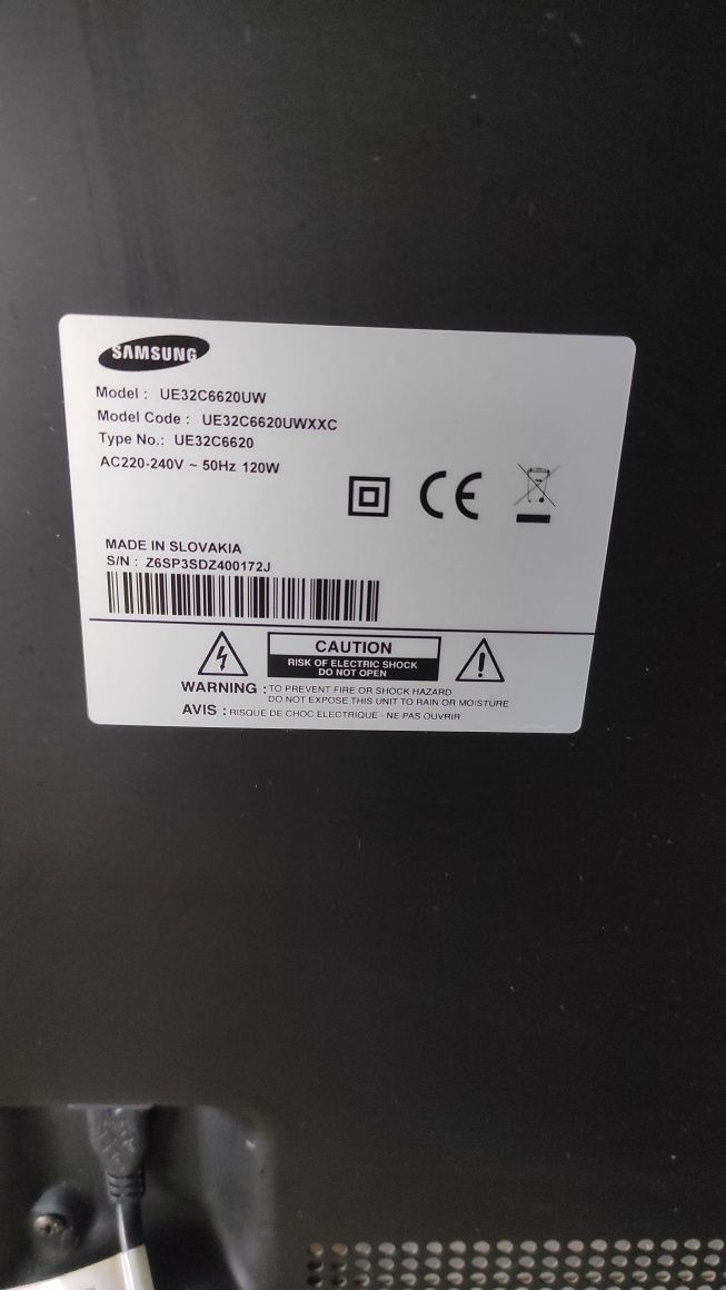 TV Samsung UE32C6620UW (para peças)