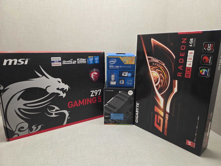 Combo MSI Z97 Gaming + i5-4690K + 16GB RAM + AMD RX480 + CPU Cooler