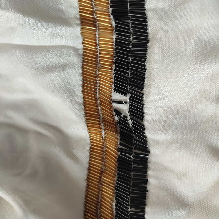 Tunika sukienka Sylwester styl grecki biała zdobienia roz. 38