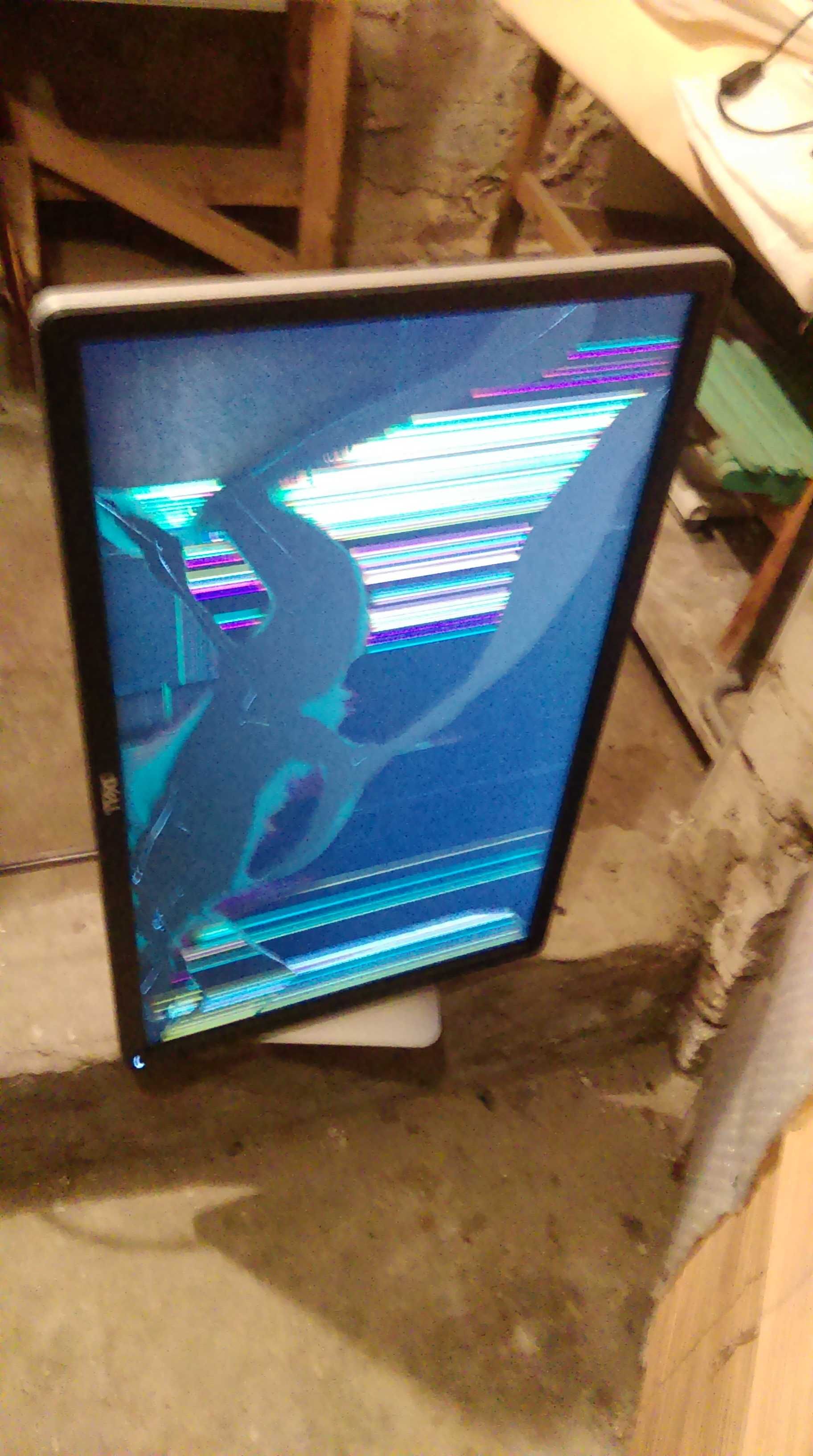 monitor dell p2314 zbity na częsci