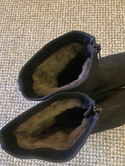 Botki  39, buty tekstylne z kożuszkiem nieprzemakalne