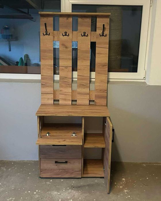 Nowa Szafka na Buty + Wieszak Craft Złoty