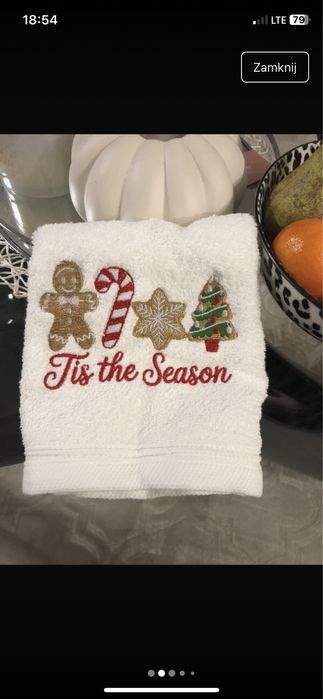 Ręczniki 50×100 – świąteczne, bawełna 100%, haft komputerowy + imię