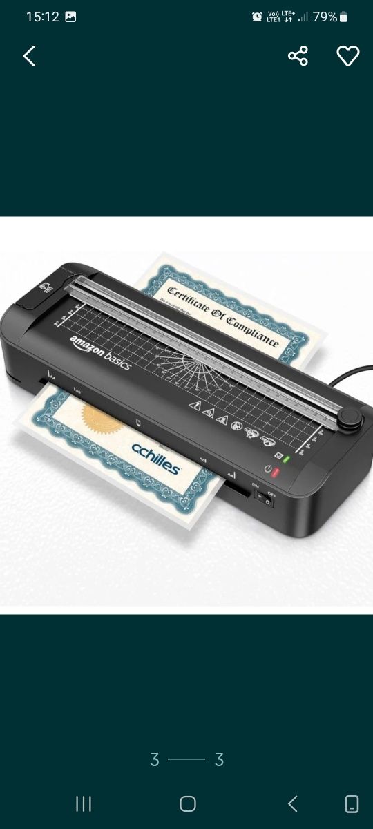 Laminator Amazon Basics