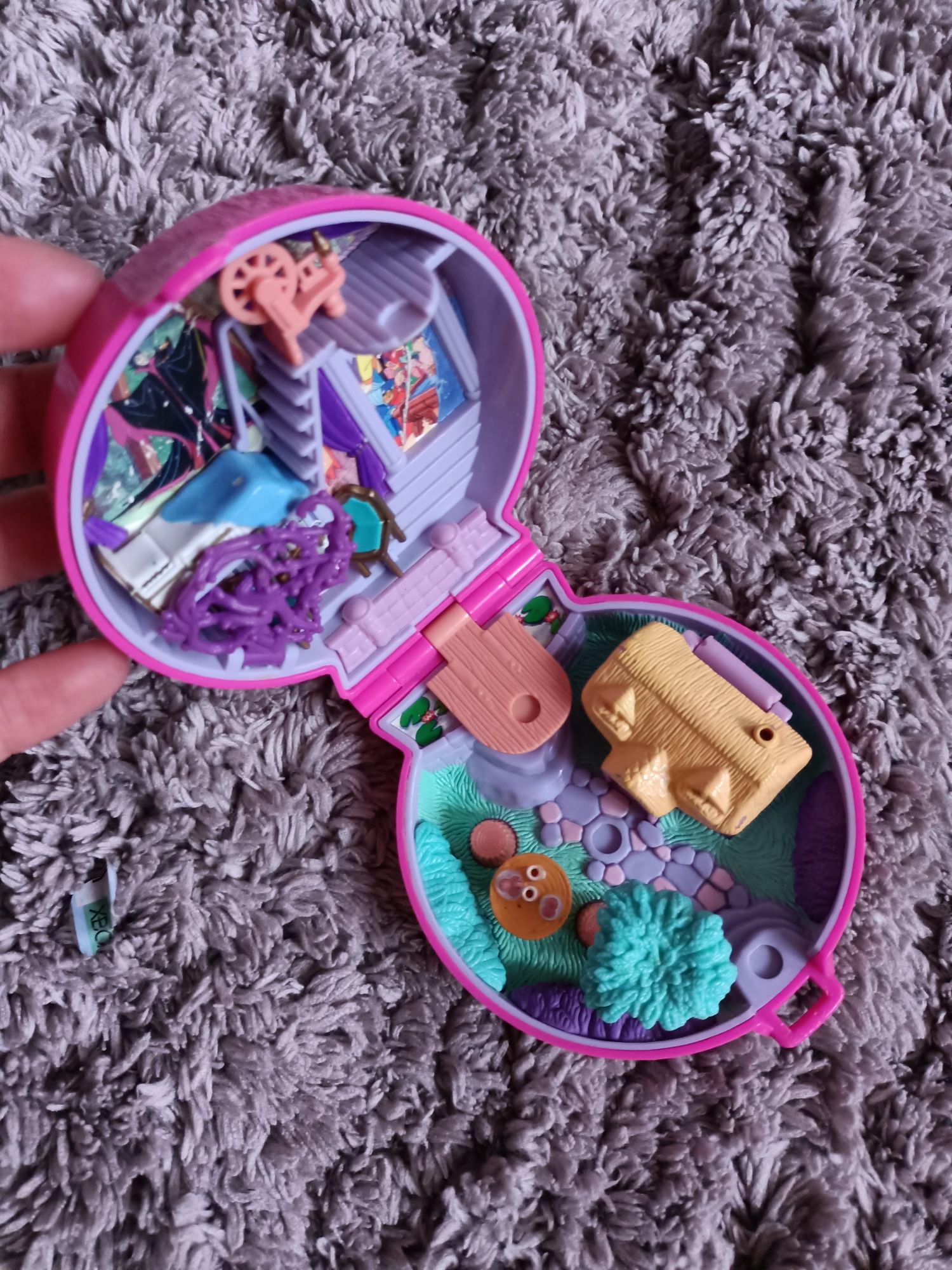 Polly pocket śpiąca królewna Disney Bluebird mini domek Kolekcjonerska