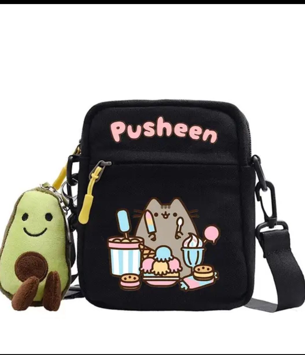 Сумка с котом Pusheen, сумка через плечо, рюкзак для девочки