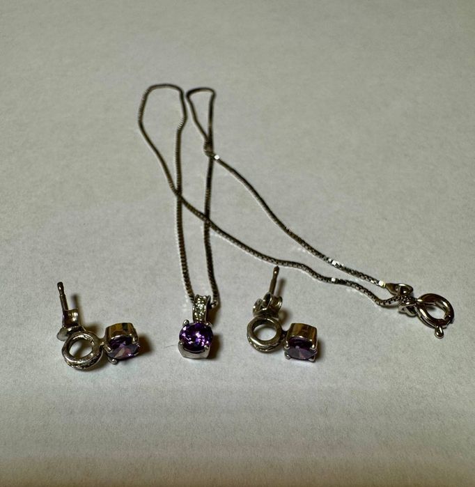 Украшения винтажные серебро  с позолотой