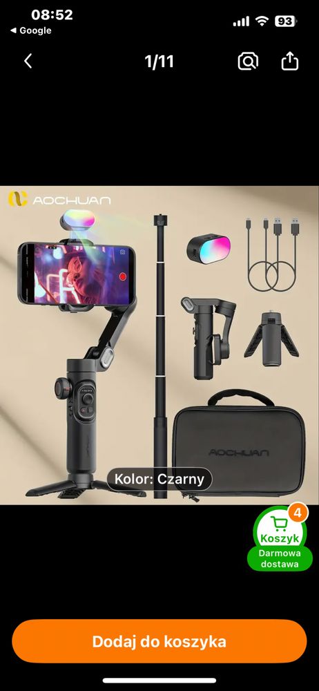 Nowy Trzy Osiowy Stabilizator do smartfonów