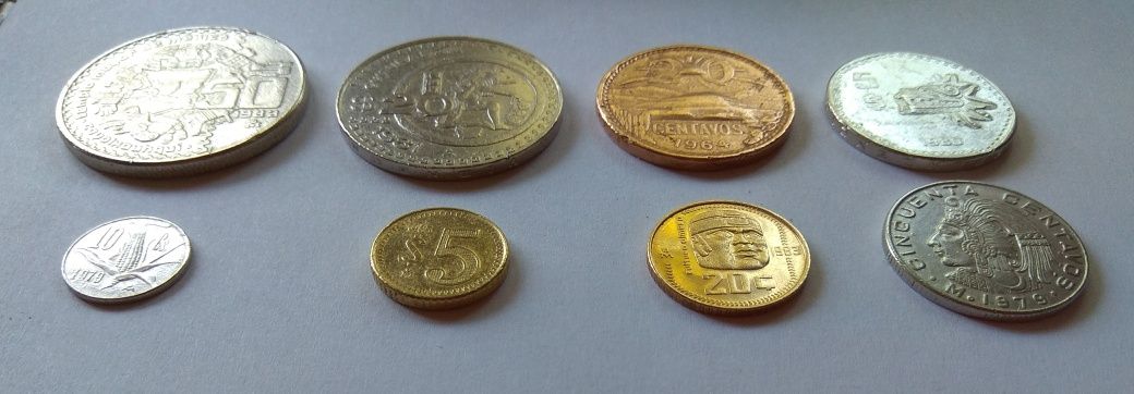 Монеты Мексики 1964 - 1985 гг.