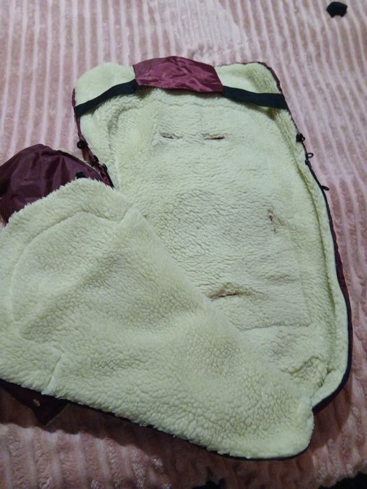 Конверт/чохол в коляску/санчата на овчини з муфтами