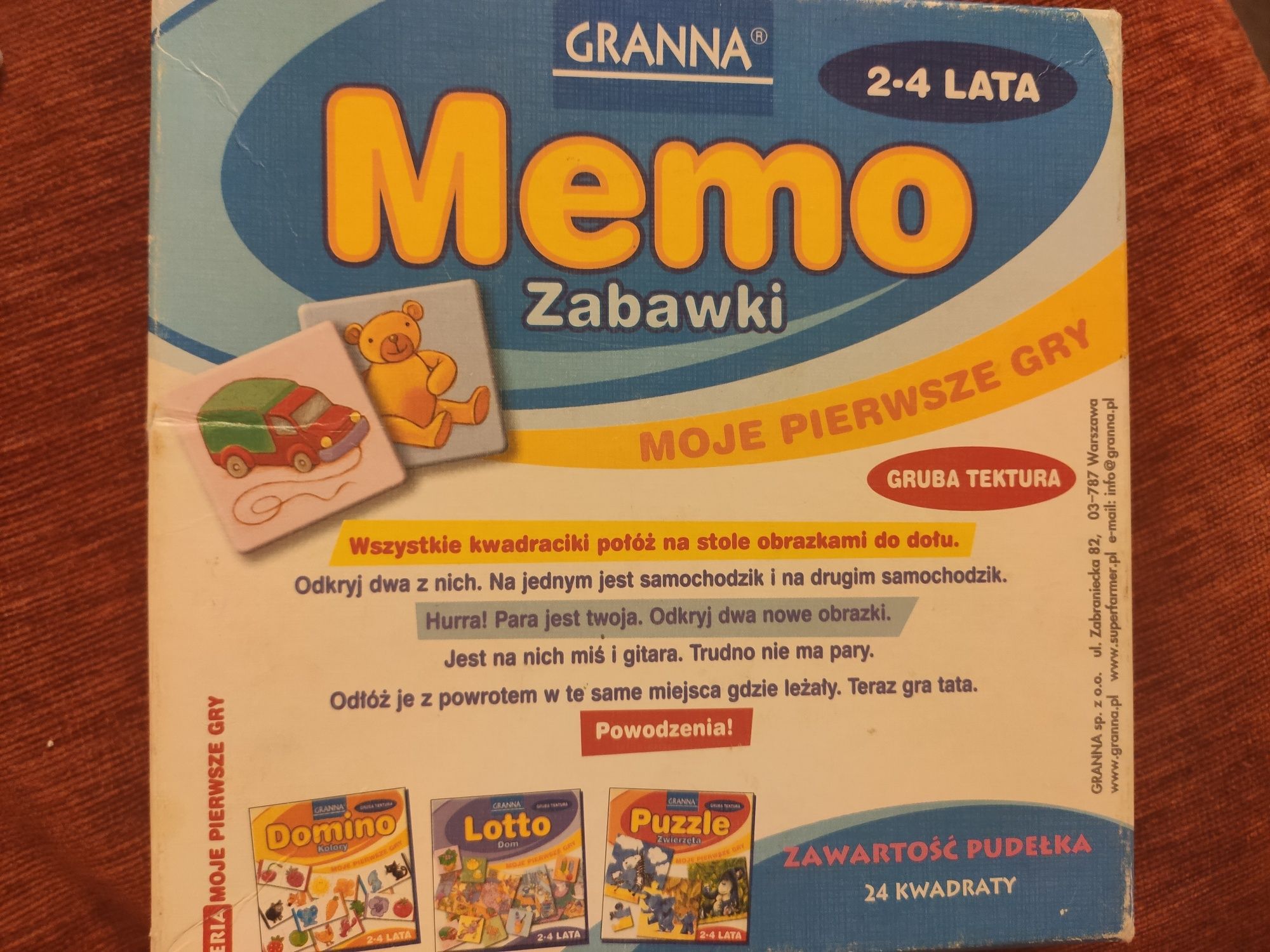 Memo zabawki 2-4 lata