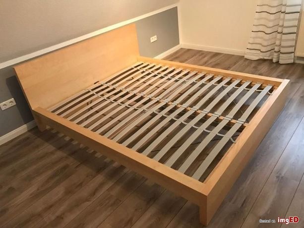 łóżko rama Ikea Malm okleina brzozowa