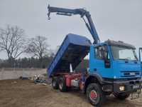 Iveco eurotrakker 6x6+ HDS hydroburta, wywrotka.