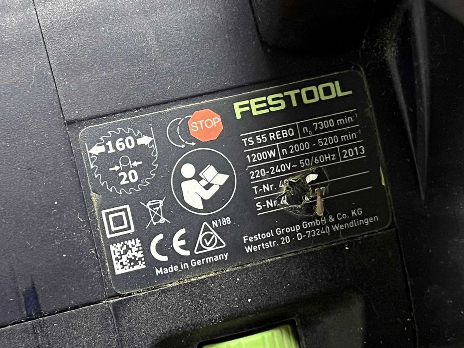 Pilarko-zagłębiarka elektryczna Festool 1200 W TS 55 REBQ