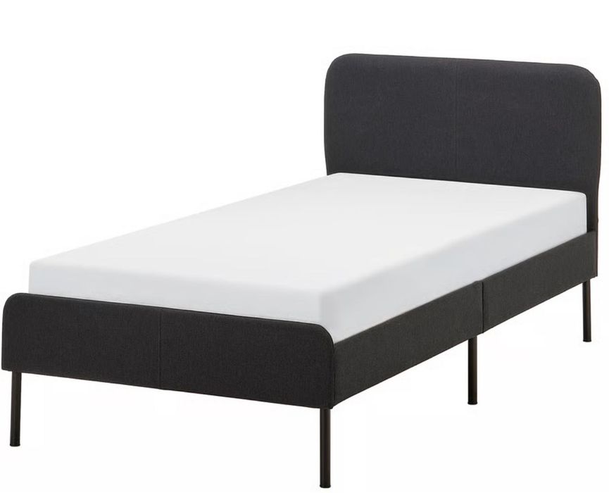Cama Solteiro IKEA SLATTUM + Estrado em ótimo estado