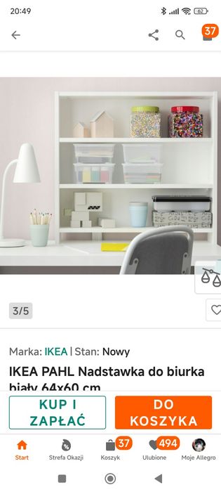 Nadstawka do biurka nowa w opakowaniu