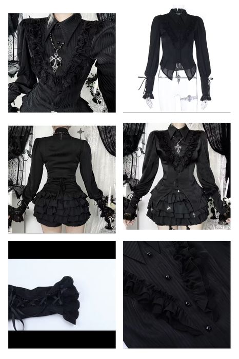Блуза  готика гранж Лолита 6 видов цены в описании