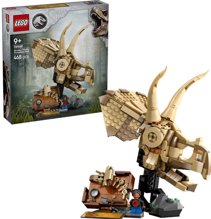 76969  lego jurassic world  szkielety dinozaurów czaszka triceratopsa;