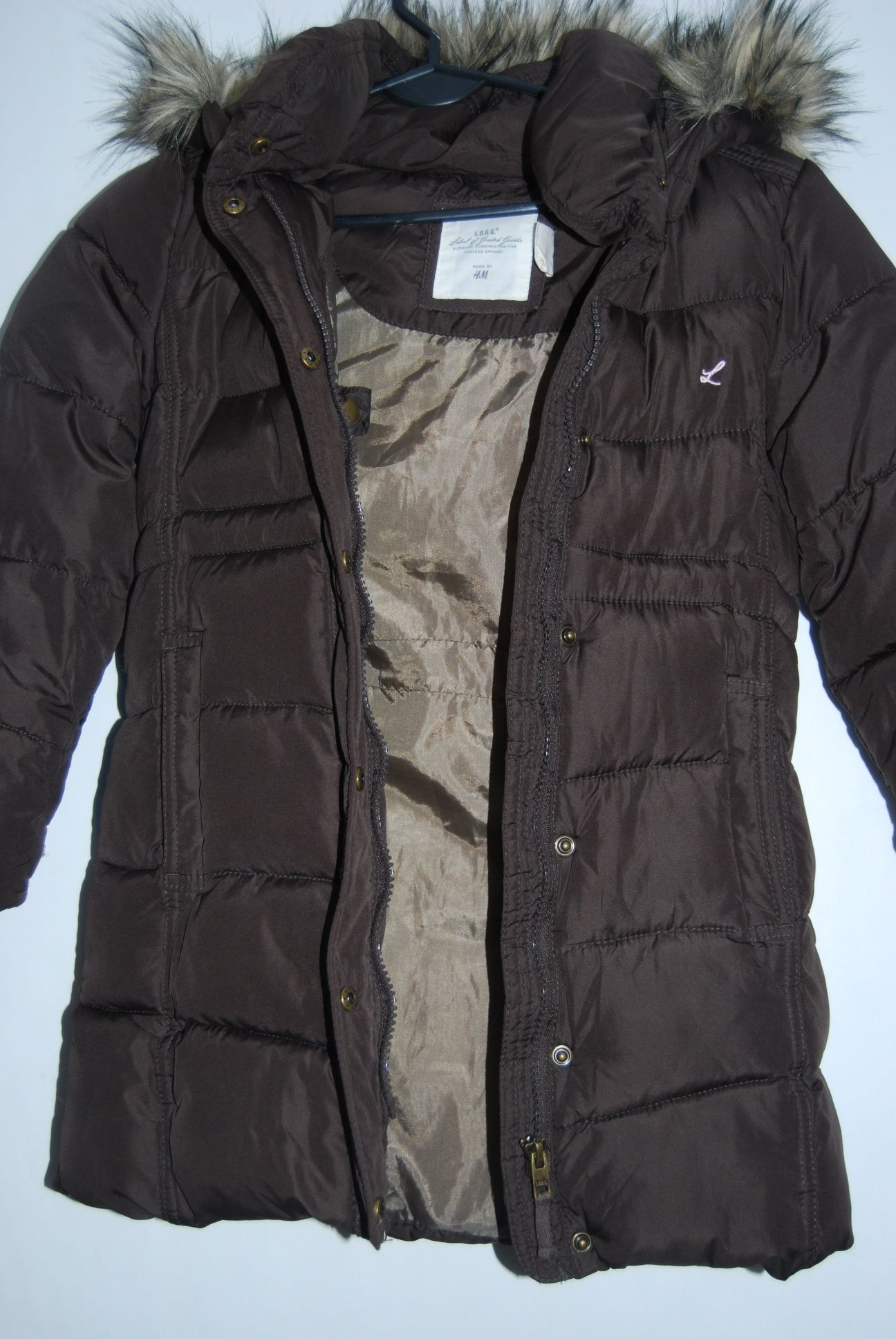 Kurtka zimowa z kapturem H&M 122