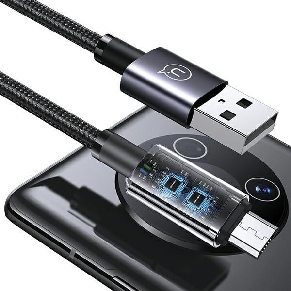 USAMS Kabel USB na Micro-USB 2A 1,2mFast Charging stalowy/tarnish
