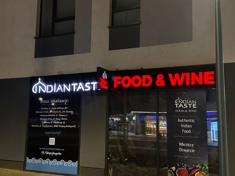 Kaseton reklamowy LED 200x70cm reklama świetlna neon szyld dibond