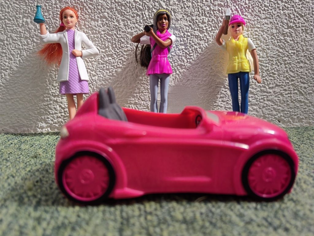 3 Barbies Profissões Burger King e carro da Barbie