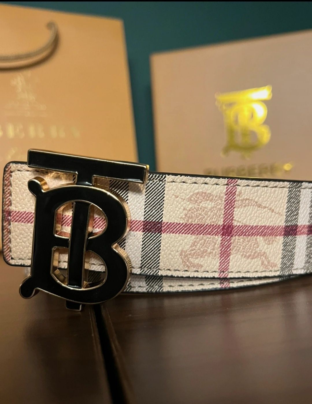 Pasek Burberry (dwustronny)