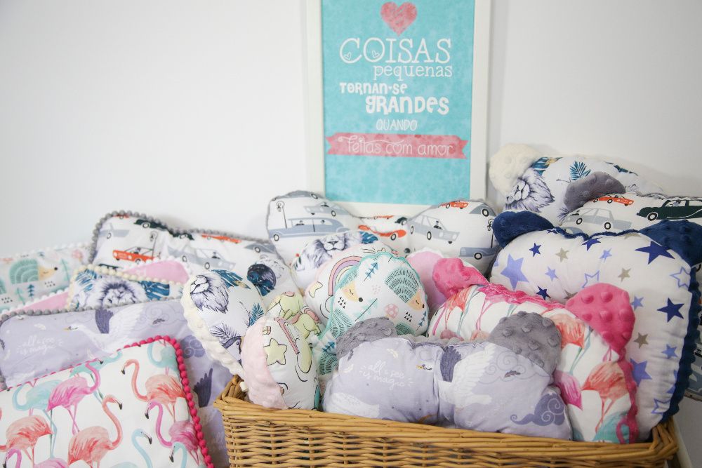 Almofadas com orelhas para bebé! Vários padrões! Para menino e menina!