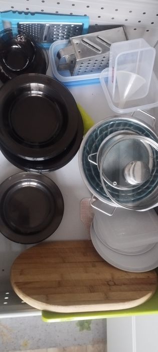 Talerze zszklo przyciemniane duze male i glebokie